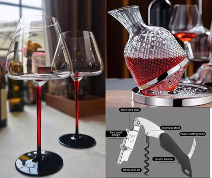 Quattronotti Appassimento Limited Edition - Gift Set: 3 Wine Bottles + 1 Decanter + 2 Wine Glass